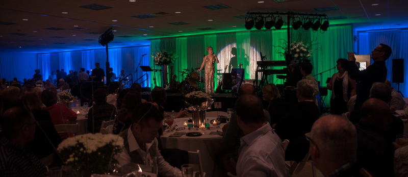 Christopher Peterson performs for a crowd at the gala. BY DENY HOWETH